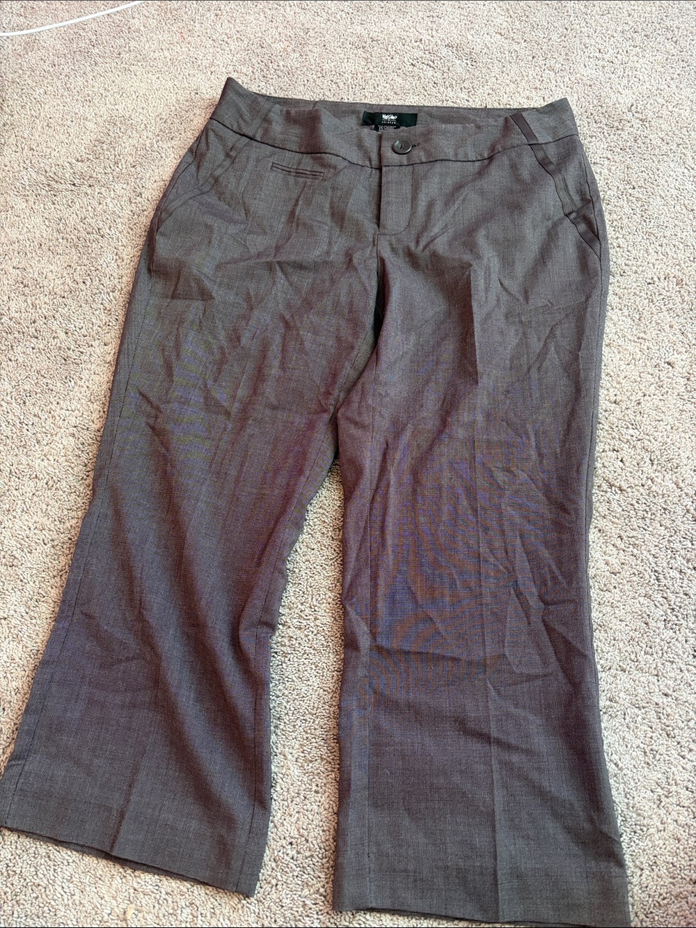 Mossimo Dark Brown Wide Leg Dress capris